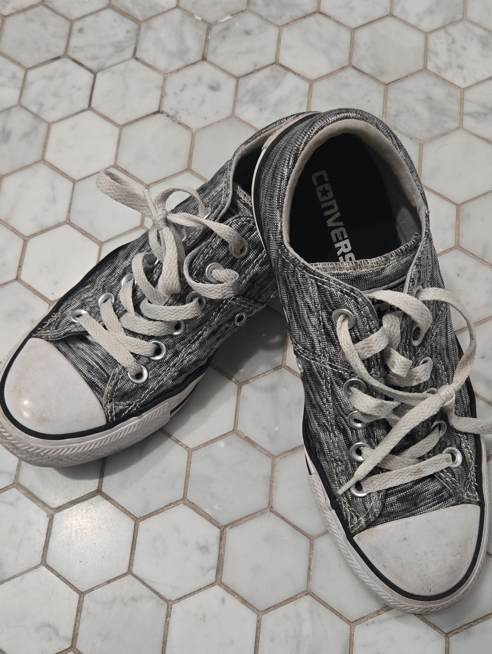 Converse Black and White Canvas Low-Top Sneakers